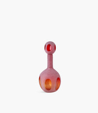 Sentinel Glass Bottle Amber&Red 24*24*53.5 Cm