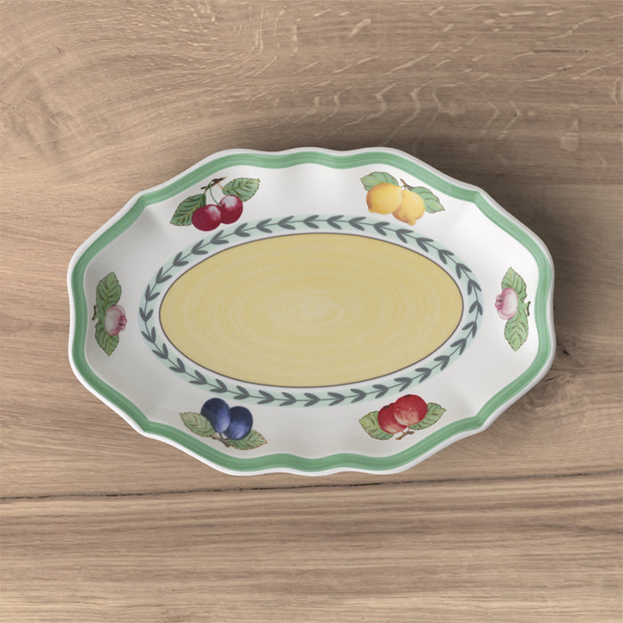 French Garden Fleurence Pickle Dish/Saucer Sauceboat 24 cm