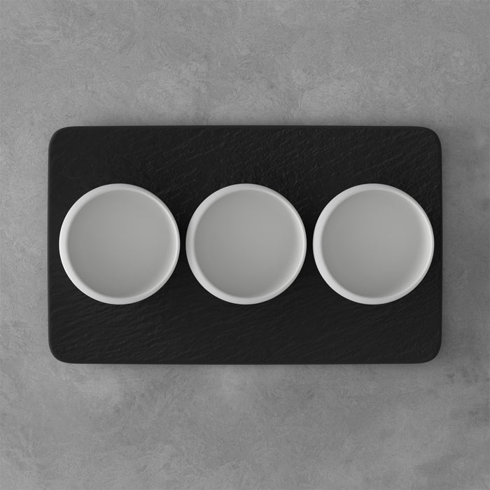 Newmoon Dip Bowl & Tray Set 4 Pieces