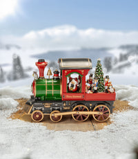 Sparkling Christmas Music Box Train 25cm