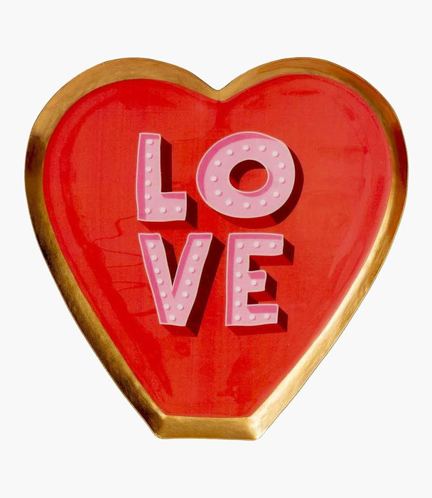 Vassoio Metallo Love 23X25 Cm