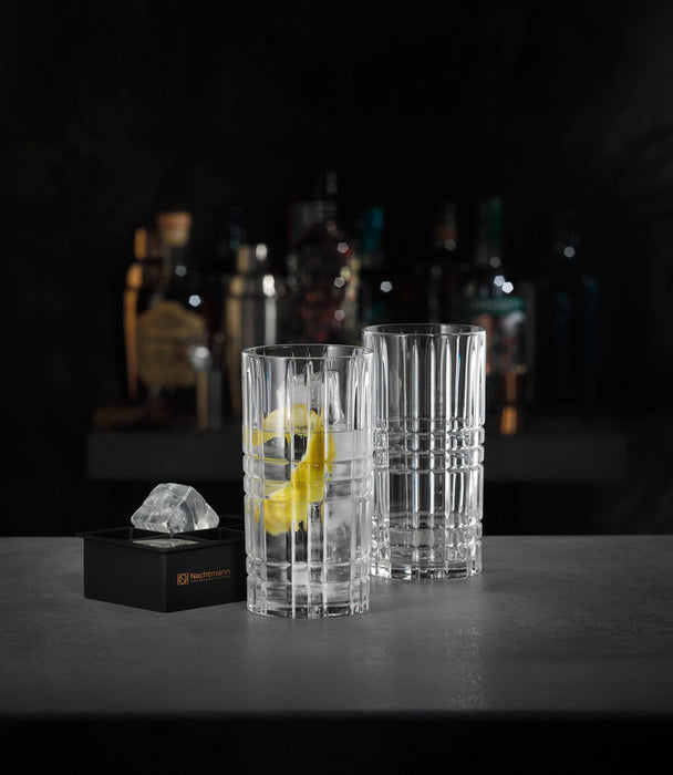 Square Set Longdrink glass & Ice Cube Set 3 Pcs