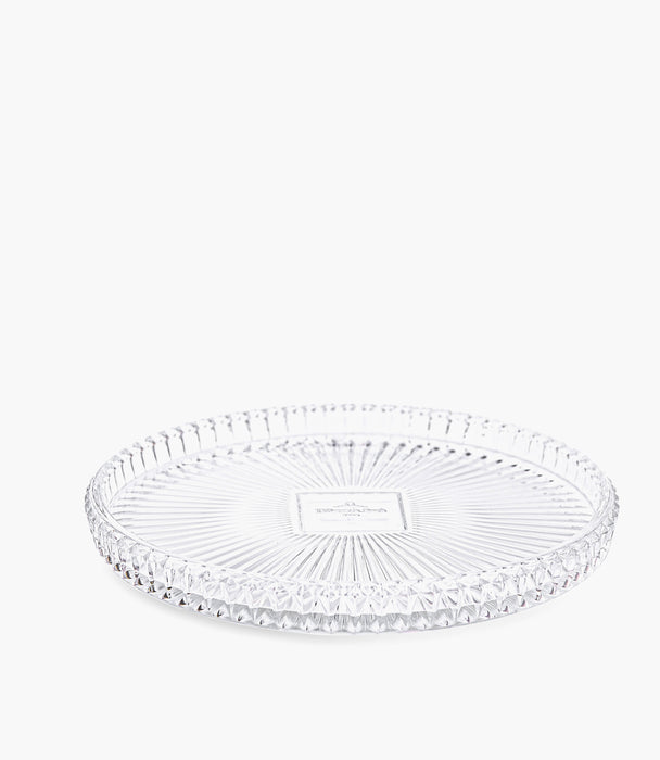 Spiral Crystal Round Tray 30cm