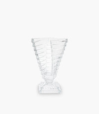 Spiral Crystal Vase with Foot