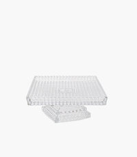 Spiral Rectangular Tray With Foot 30x25