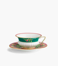 Wonderlust Pink Lotus Teacup and Saucer - Roomours