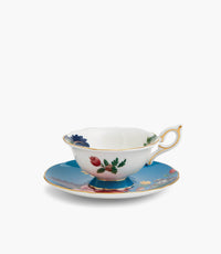 Wonderlust Sapphire Garden Teacup and Saucer - Roomours