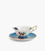 Wonderlust Sapphire Garden Teacup and Saucer - Roomours