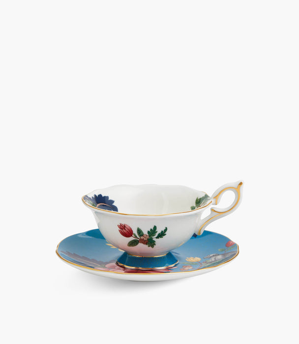 Wonderlust Sapphire Garden Teacup and Saucer
