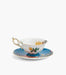 Wonderlust Sapphire Garden Teacup and Saucer - Roomours
