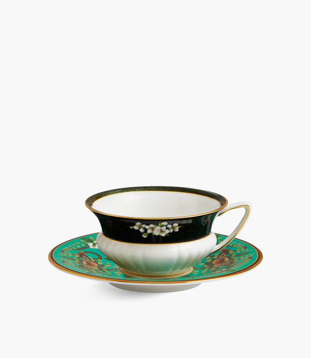 Wonderlust Emerald Forest Teacup and Saucer