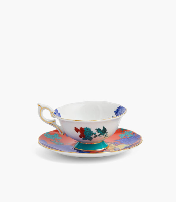 Wonderlust Golden Parrot Teacup and Saucer - Roomours