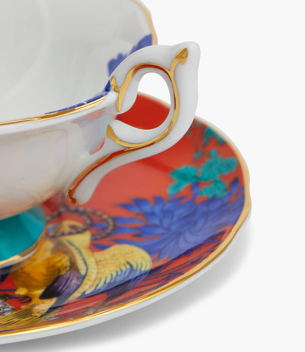 Wonderlust Golden Parrot Teacup and Saucer - Roomours