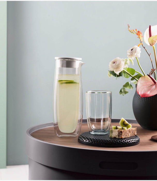 Artesano Hot&Cold Beverage Glass Carafe With Lid - Roomours