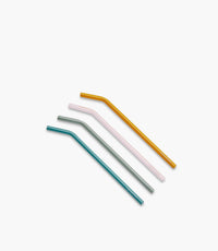 Artesano Hot&Cold Beverage Glass Straw Set 4 pcs