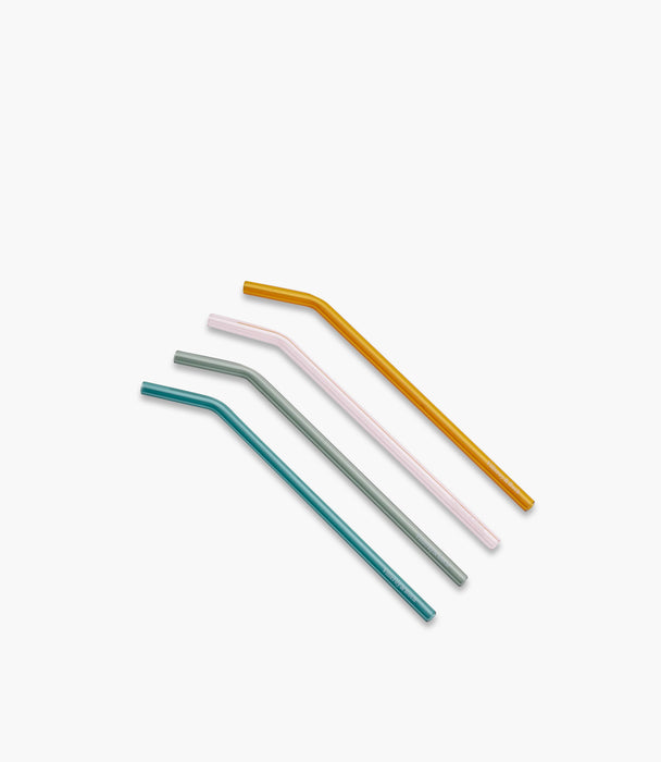 Artesano Hot&Cold Beverage Glass Straw Set 4 pcs
