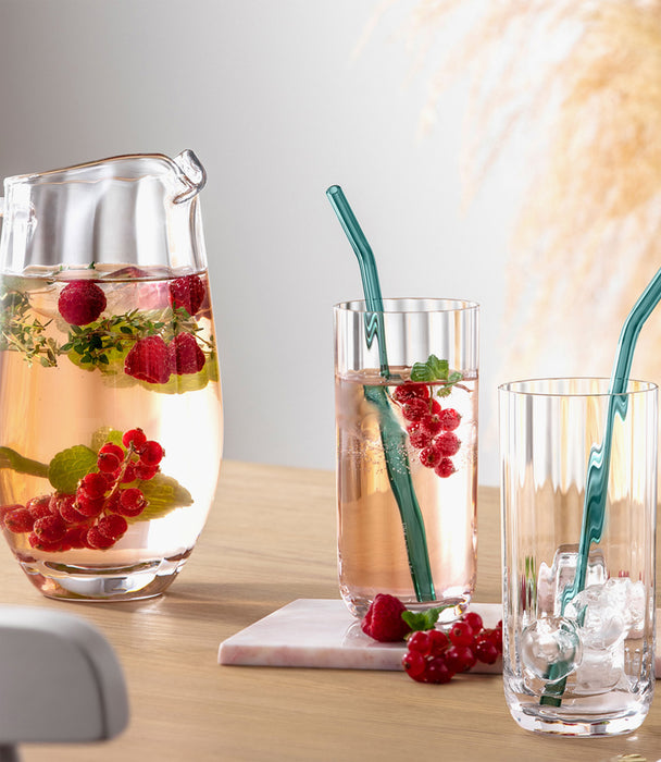Artesano Hot&Cold Beverage Glass Straw Set 4 pcs