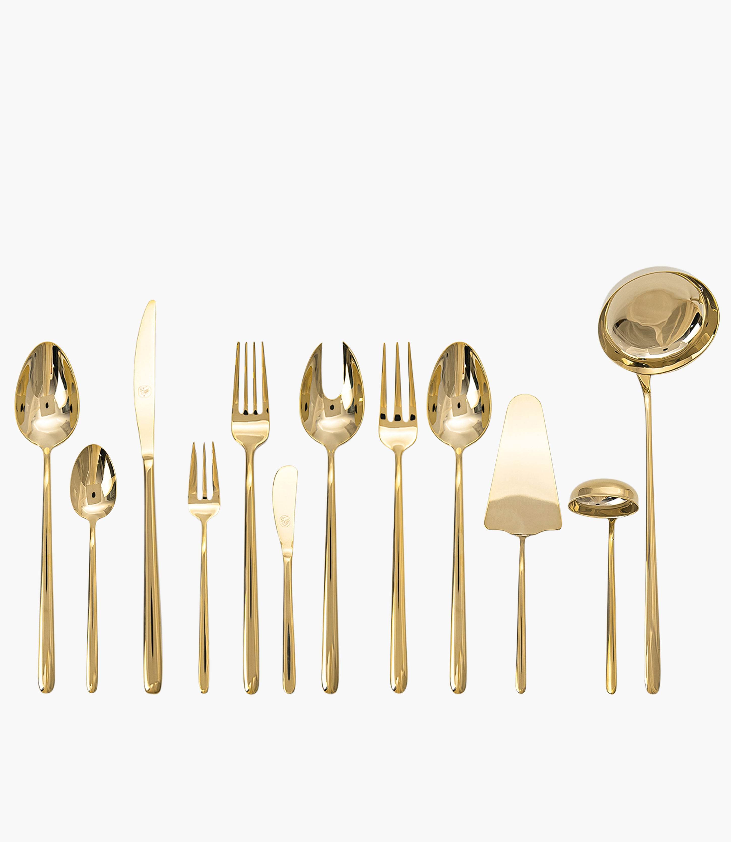 Stiletto Pvd Gold 68 Pieces Cutlery Set