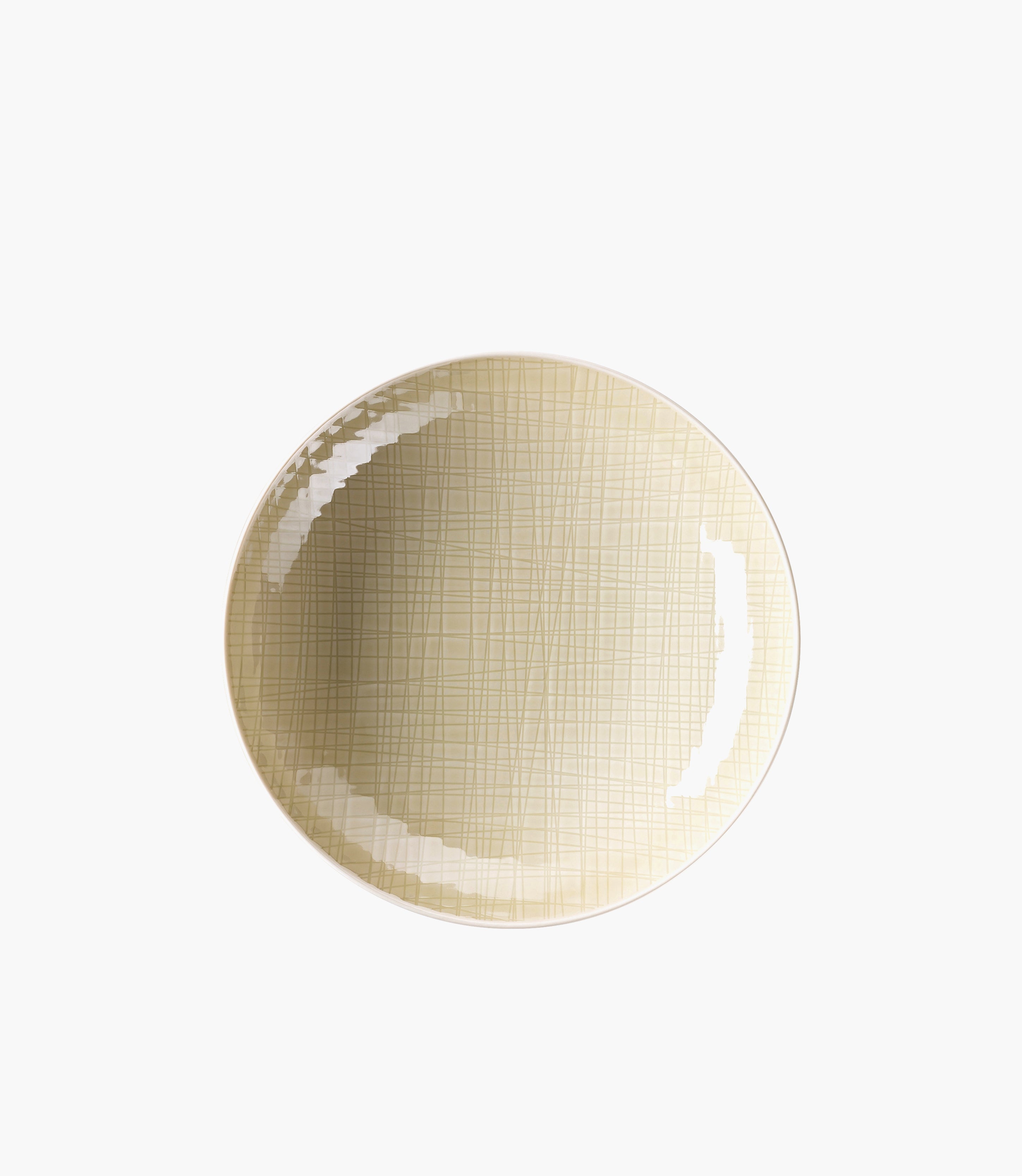 Mesh Plate 25 cm deep Porcelain Beige