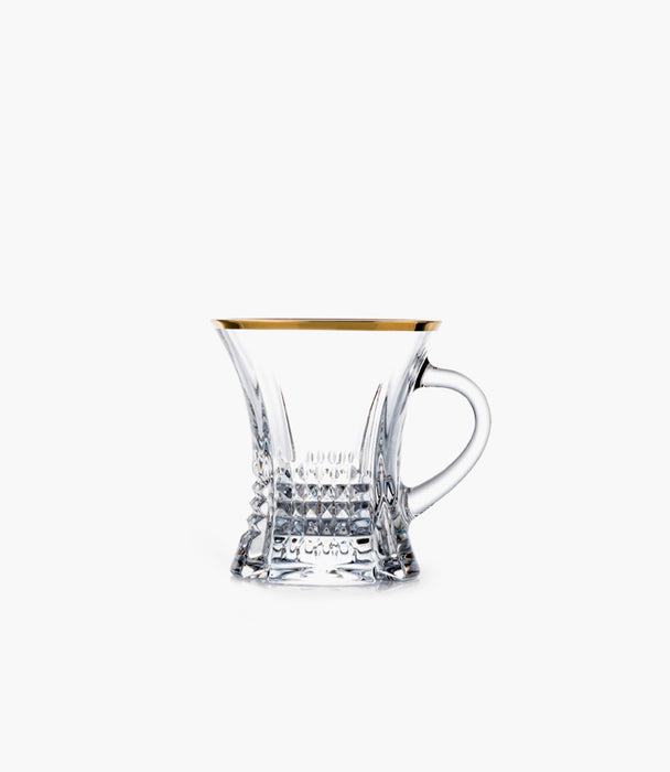 Diamond Gold Tea Cup Set of 2 - Roomours