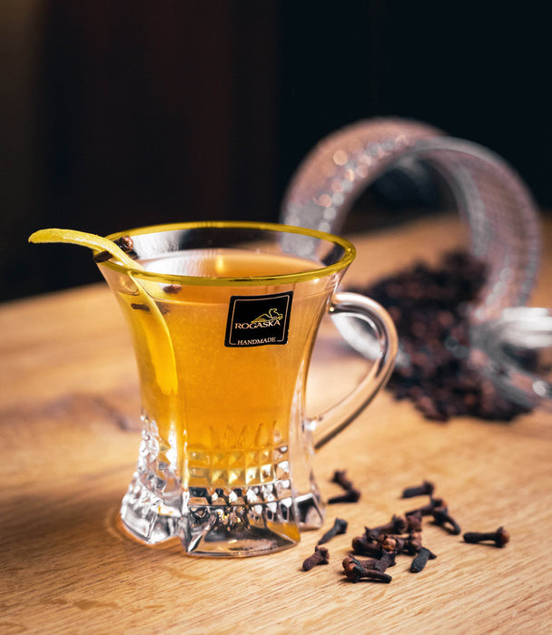 Diamond Gold Tea Cup Set of 2 - Roomours