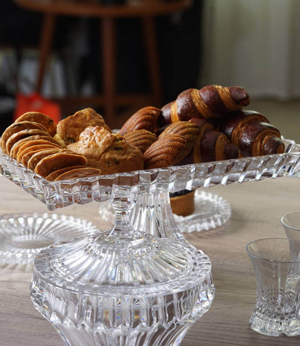 Crown Jewel Bowl with Lid & Rectangular Plate – 19x35 cm - Roomours