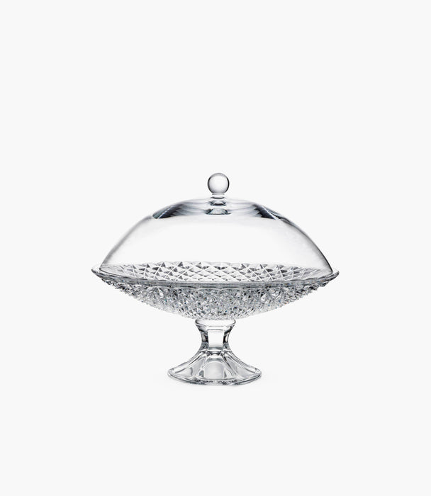 Diamond Footed Diamond Platter w/Cover - Roomours