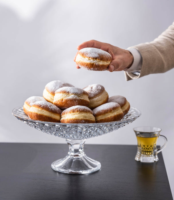 Diamond Footed Diamond Platter w/Cover - Roomours
