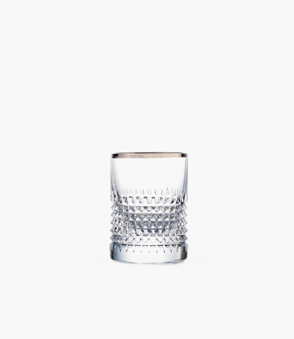 Diamond Platinum Shot Glasses Set of 2 - Roomours