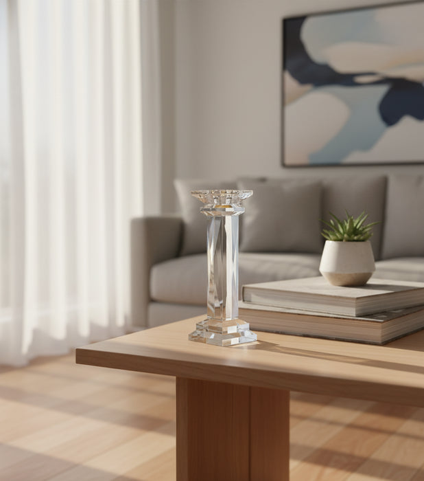 Pillar Candle Holder Clear Small 14*14*40cm
