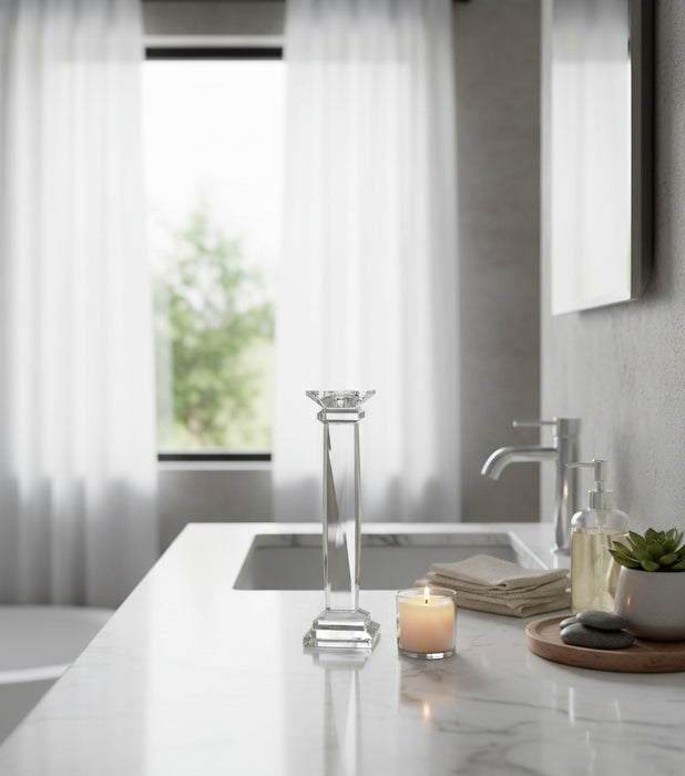 Candle Holder Clear Big 14*14*50cm