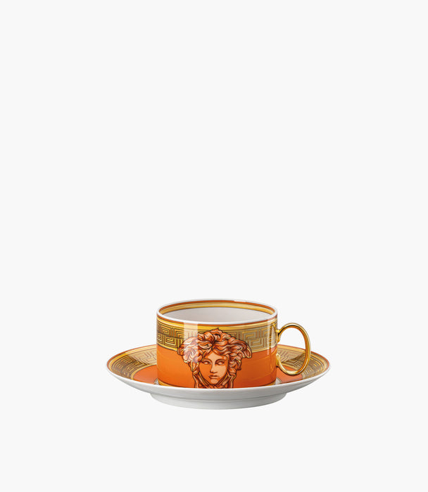 Medusa Amplified Orange Cup & Saucer Low