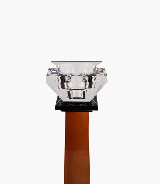 Taper Candle Holder Big D/Amber 9*9*34cm