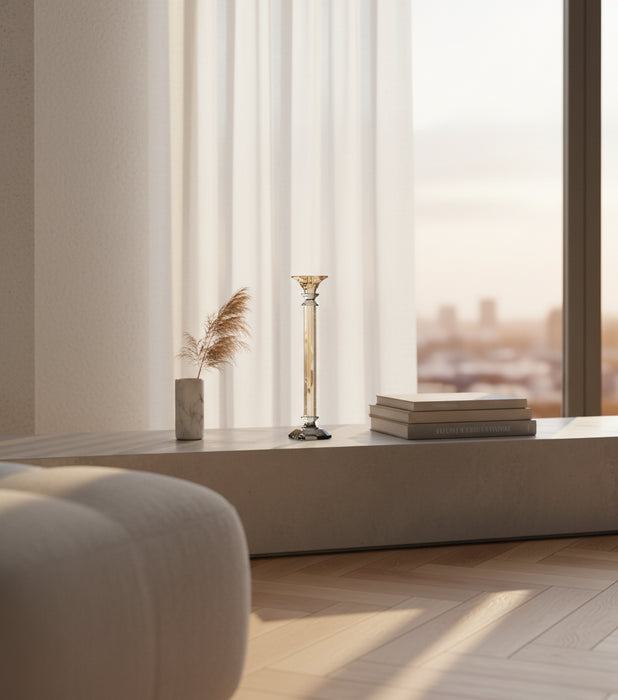 Candle Holder Amber Medium 11.8*11.8*51cm