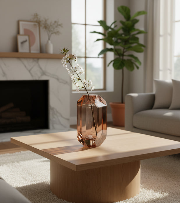 Taper Candle Holder Pink 6*6*12cm