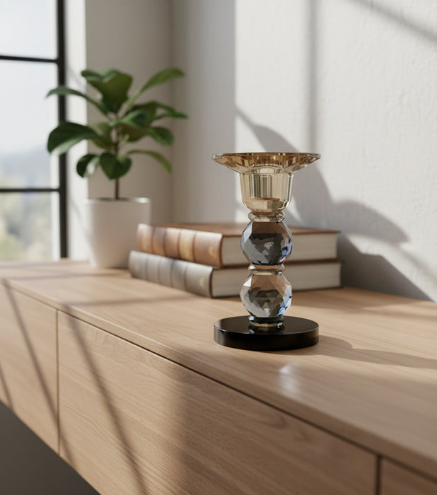 Taper Candle Holder Small Gray 10*10*17cm