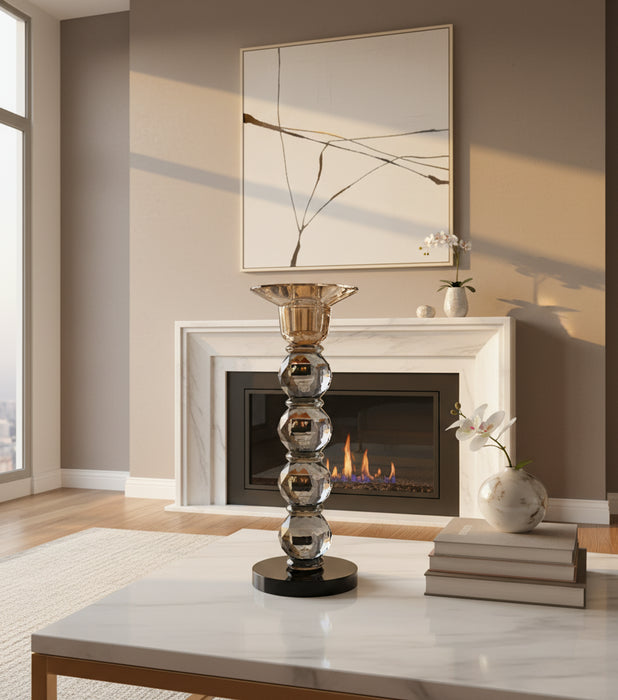 Taper Candle Holder Big Gray 10*10*26.7cm