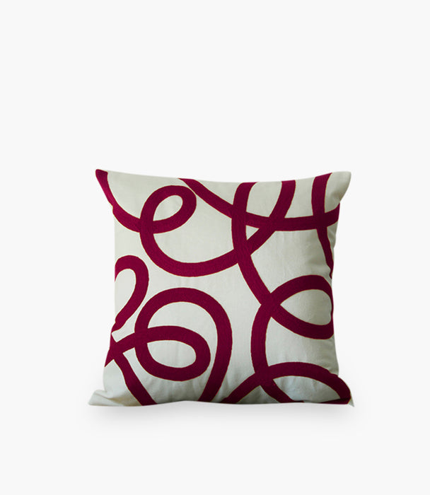 Lines Cushion Burgundy 45*45cm