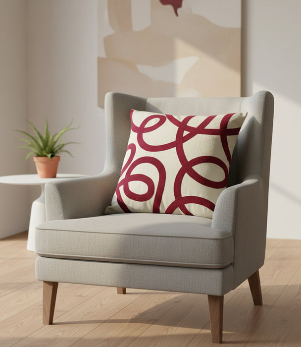 Lines Cushion Burgundy 45*45cm