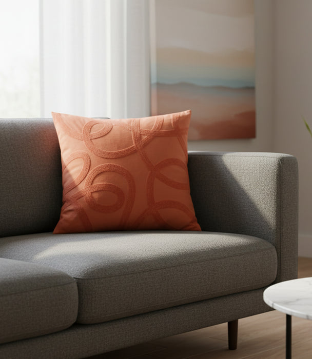 Lines Orange Cushion 45*45cm