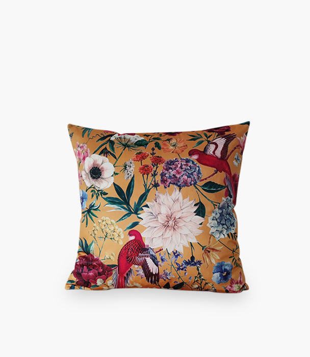 Floral Cushion Mustard 45*45cm