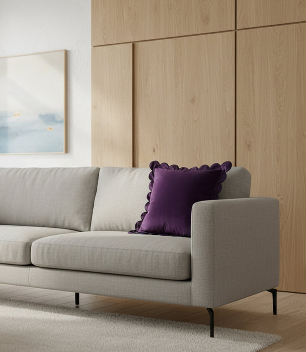 Wavy Edge Cushion Purple 45*45cm