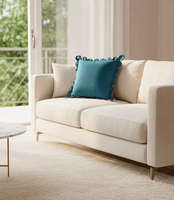 Wavy Edge Cushion Blue 45*45cm