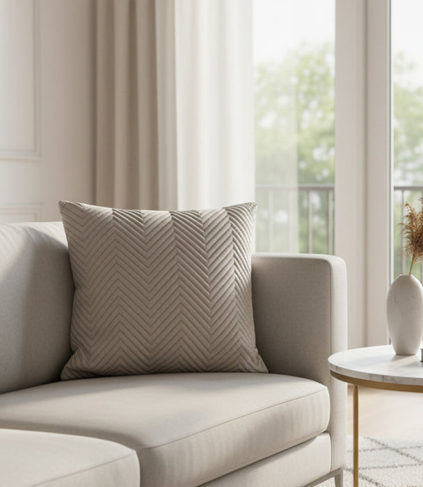 Diagonal Beige Cushion 45*45cm