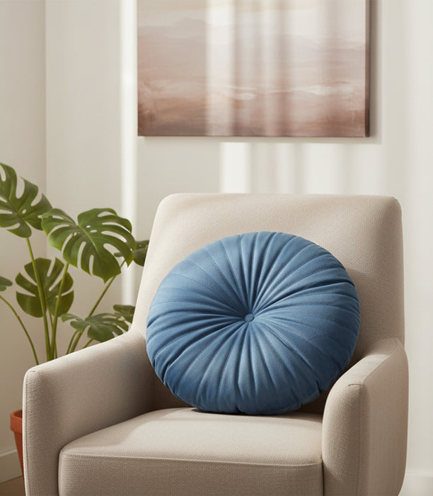 Round Blue Cushion 38*38*10cm