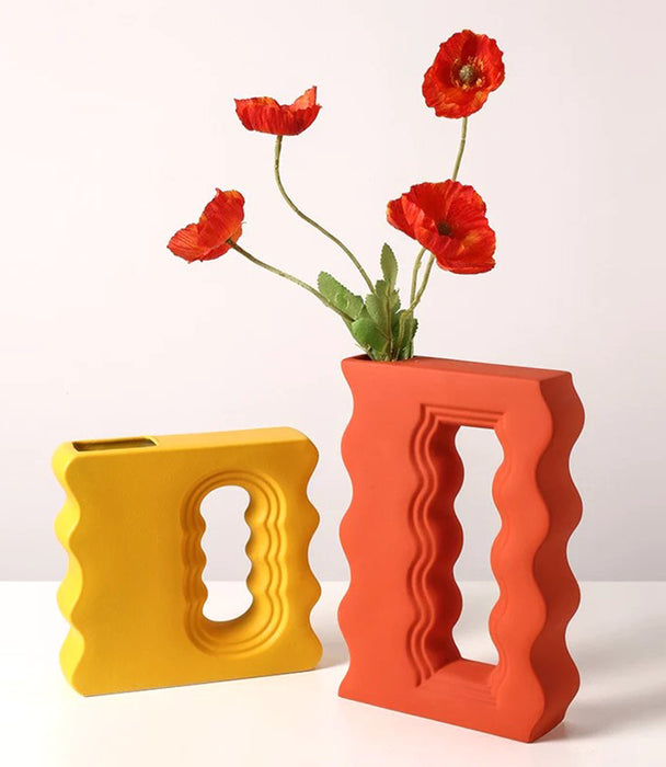 Martine Small Vase with Handle - Yellow