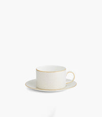 Gio Gold Teacup and Saucer 2P Set - Roomours