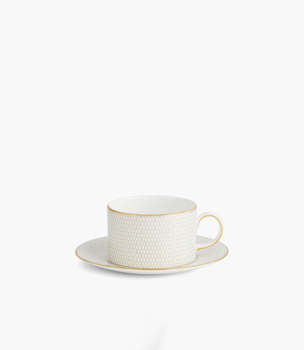 Gio Gold Teacup and Saucer 2P Set - Roomours