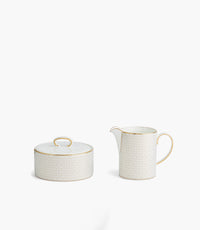 Gio Gold Covered Sugar and Creamer 2P Set - Roomours