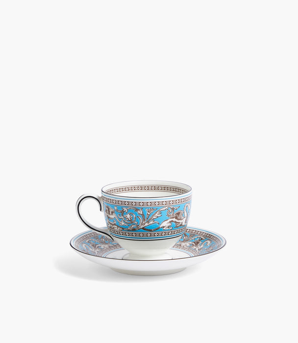 Florentine Turquoise Leigh Teacup and Saucer